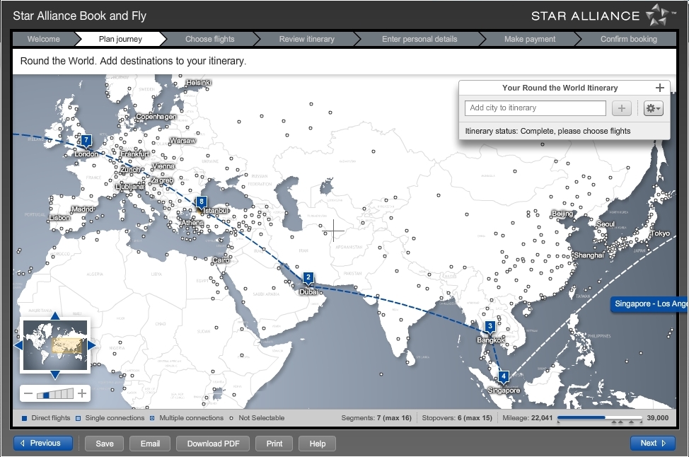 Star Alliance Round The World 2