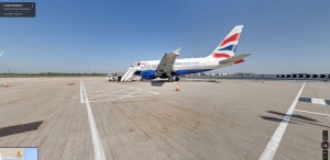 British Airways_google street view_Airbus A318_London City Airport