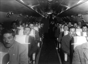 Gurbetçi işçileri Belçika'ya götüren THY uçağı (Yıl 1963)