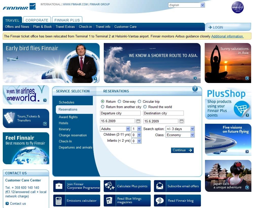 Finnair Web Sitesi