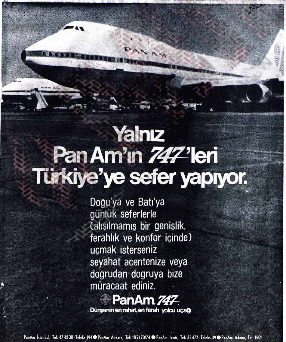 Yalnız Pan Am’ın 747’leri Türkiye’ye Sefer Yapıyor