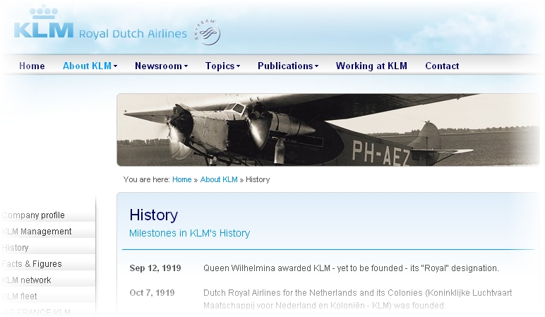KLM Uçaklarının Adları da Küresel