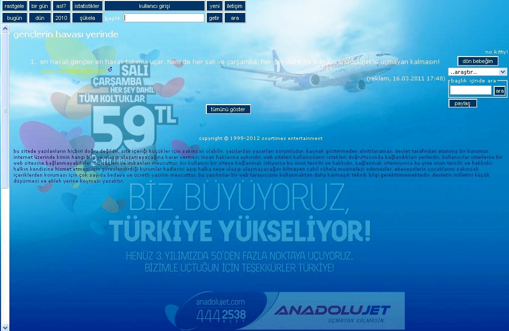 Anadolujet - Ekşisözlük (Mart 2011)