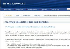US Airways - Sabre tartışması (2011)