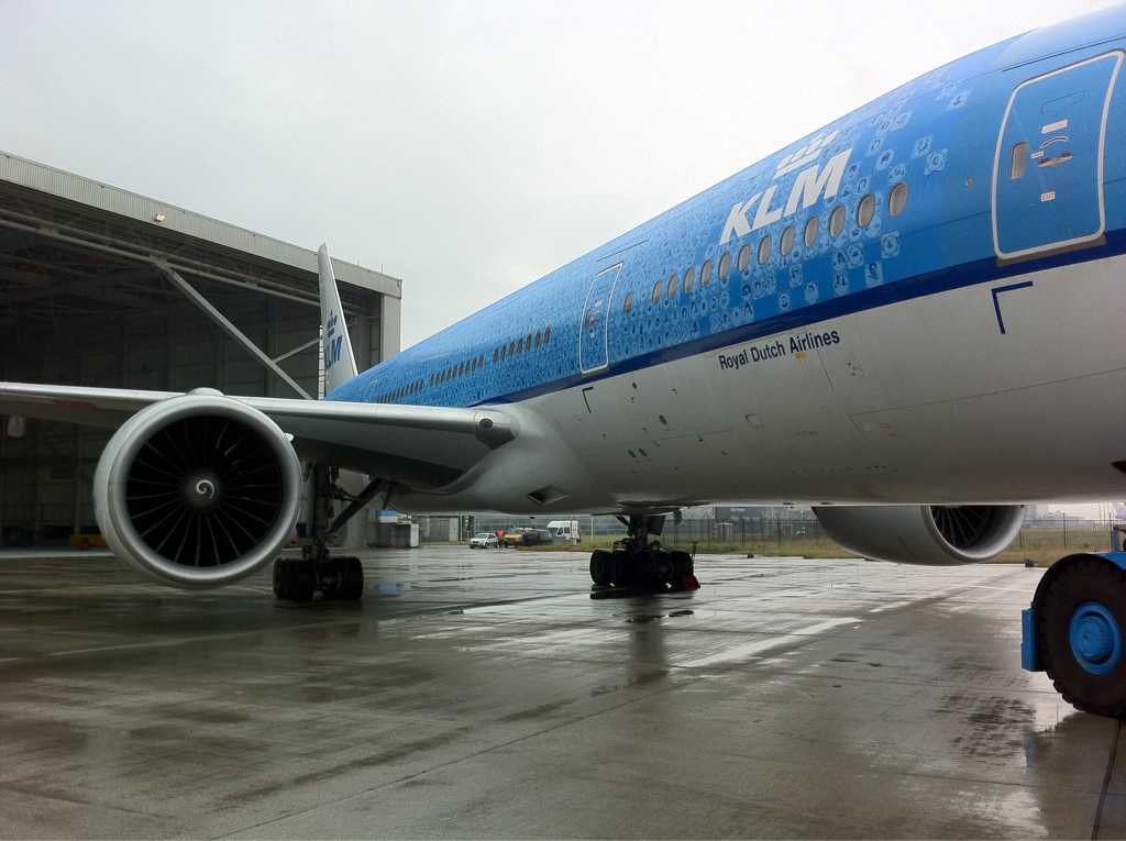 KLM’in Yolcu Fotoğraflarıyla Donattığı Uçak Hazır