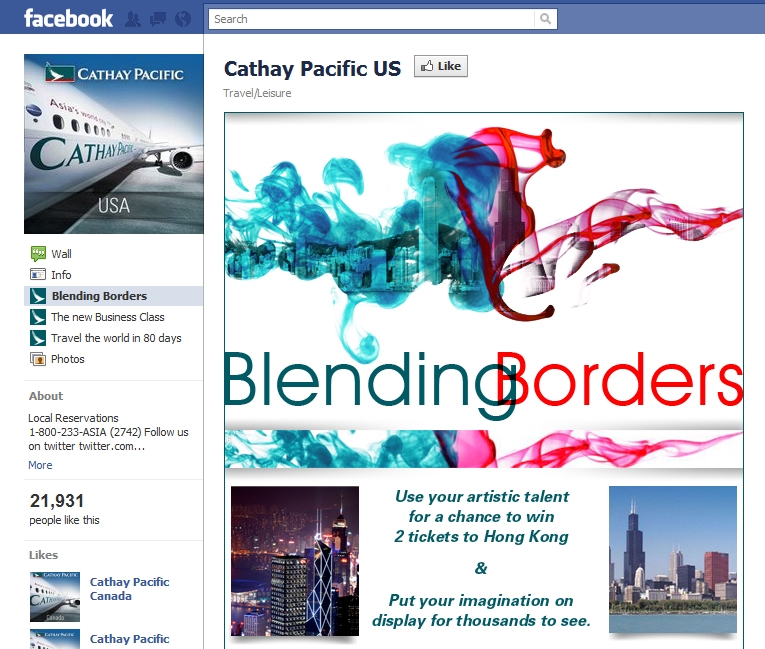 Cathay Pacific – Blending Borders Facebook Uygulaması