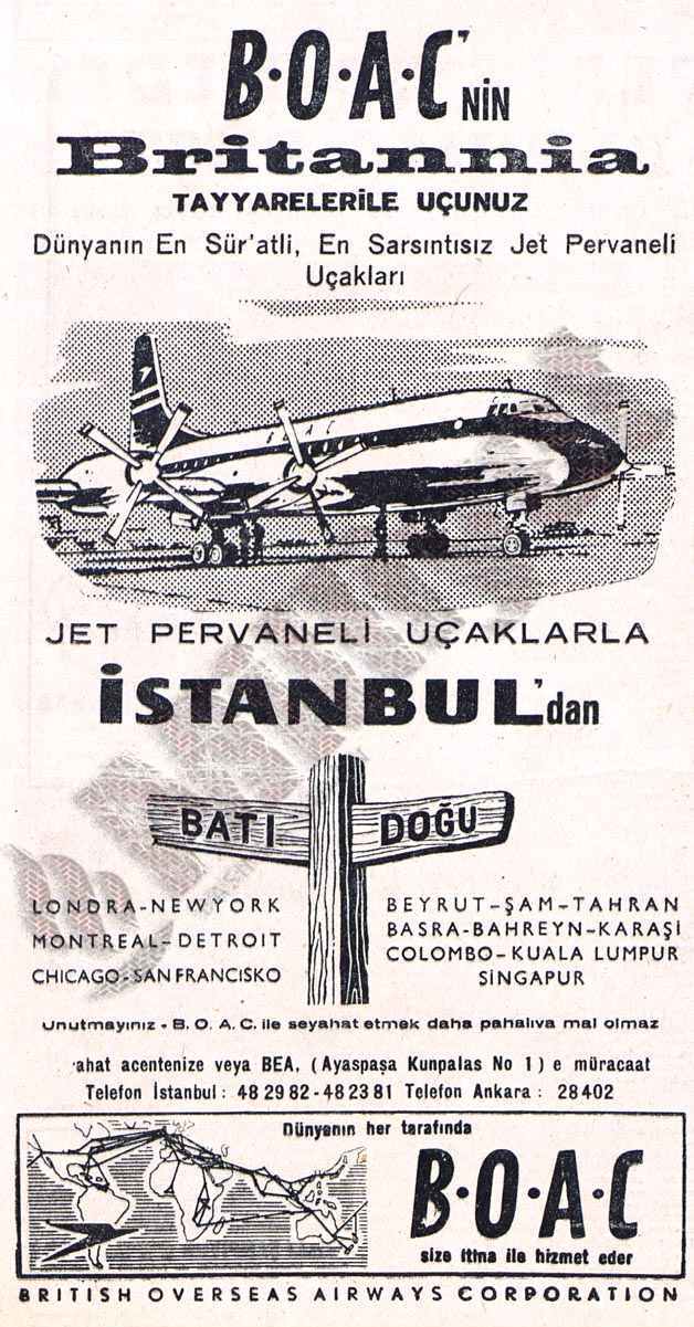 1958 tarihli BOAC reklamı