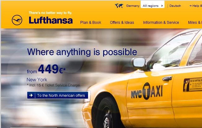 Lufthansa web sitesi 2011