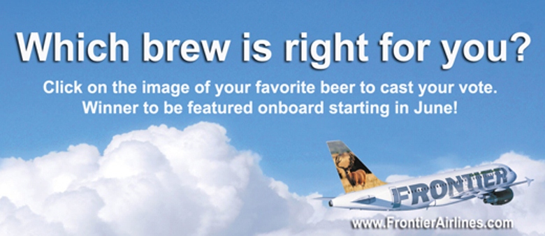 Frontier Airlines lets travellers choose their favourite local beer