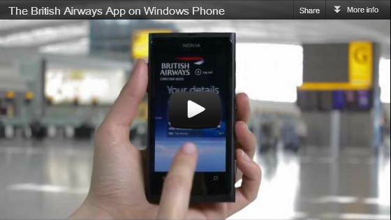 British Airways App on Windows Phone