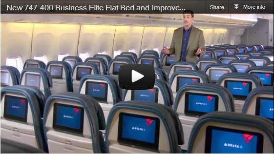 Delta New 747-400 Business and Economy Class Experience