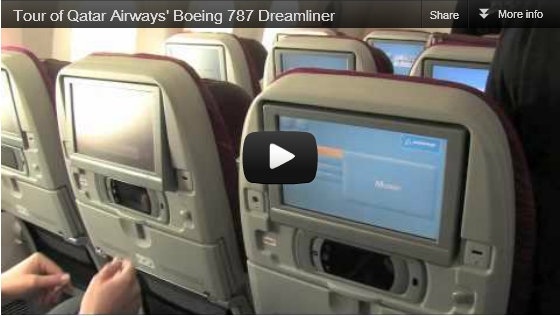 Tour of Qatar Airways’ Boeing 787 Dreamliner
