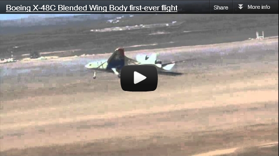 Boeing X-48C Blended Wing Body First-ever Flight