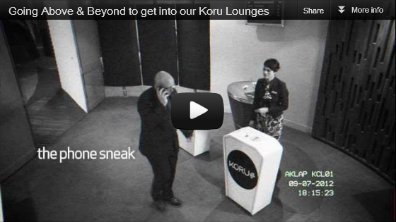 Air New Zealand – getting into the Koru Lounges