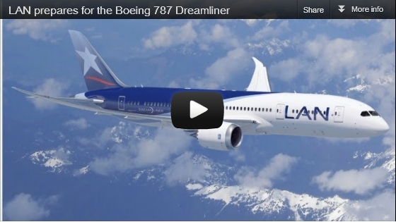 LAN prepares for the Boeing 787 Dreamliner
