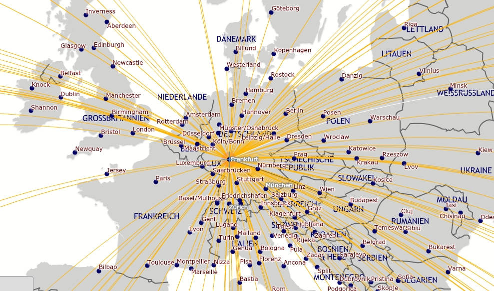 Lufthansa Route Map Europe Thefreebiedepot - Bank2home.com