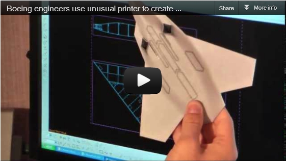 Boeing engineers use unusual printer to create 3-D models