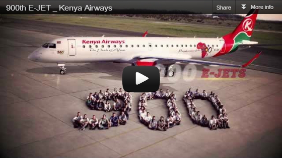 Embraer 900th E-JET @ Kenya Airways