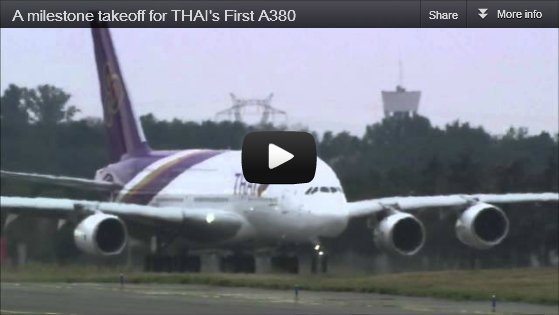 A milestone takeoff for THAI’s First A380