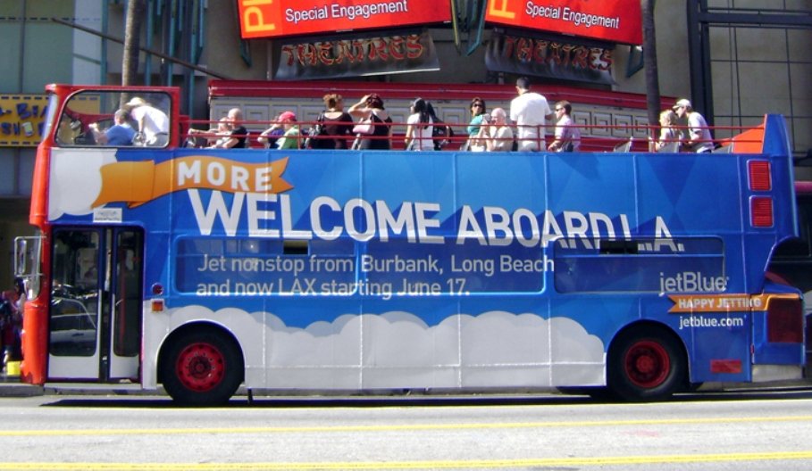 jetBlue Public Bus Advertising