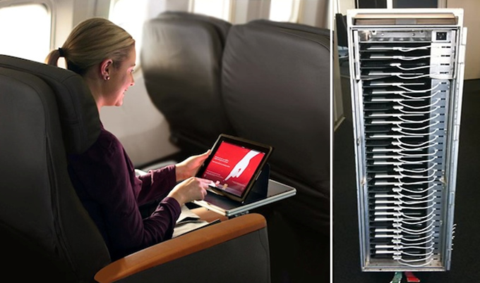 Qantas turns catering trolleys into onboard iPad ‘sync & charge’ carts