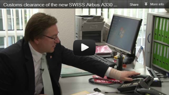 Customs clearance of the new SWISS Airbus A330 HB-JHM
