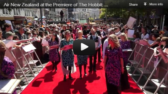 Air New Zealand at the Premiere of The Hobbit: An Unexpected Journey