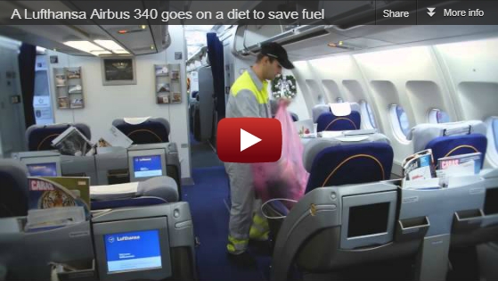 Lufthansa Airbus A340 goes on a diet to save fuel