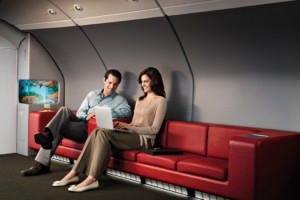 Qantas A380 Business lounge