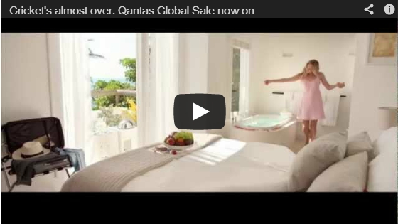 Cricket’s almost over. Qantas Global Sale now on