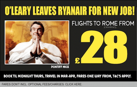 Michael O’Leary Leaves Ryanair for New Job