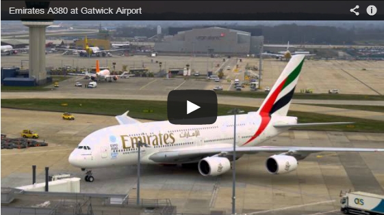 Emirates Airbus A380 @ Gatwick Airport