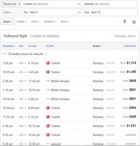 Google Flight Search_London_Istanbul