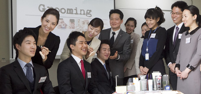 Korean Air’s personal grooming training now offers makeup lessons for men