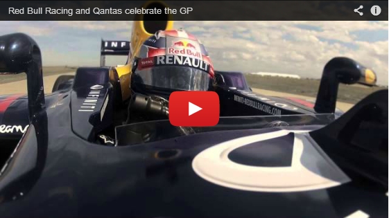 Red Bull Racing and Qantas celebrate the Grand Prix