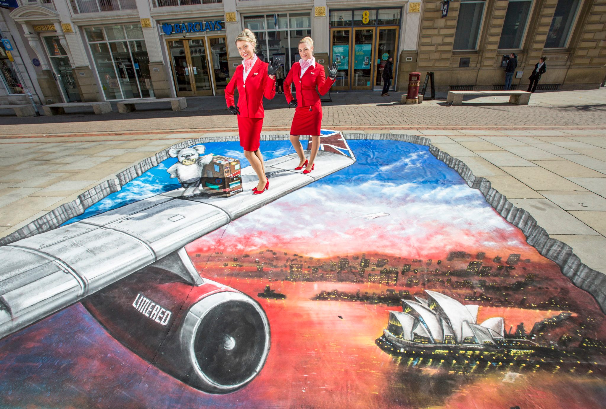 Virgin Atlantic 3D Artwork @ St Anns Square Manchester