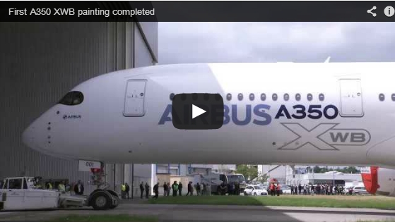 First Airbus A350 XWB painting completed