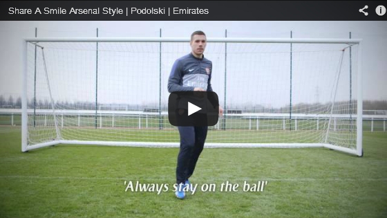 Share A Smile Arsenal Style | Podolski | Emirates
