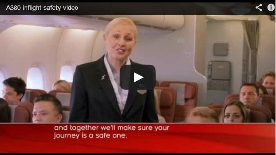 Qantas Airbus A380 Inflight Safety Video