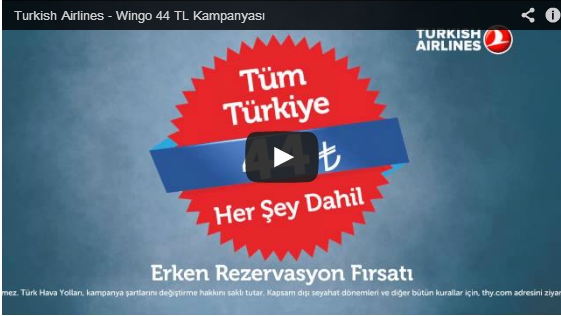 Turkish Airlines – Wingo 44 TL Kampanyası