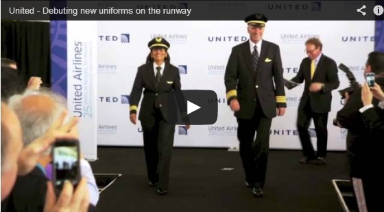 United Airlines – Debuting new uniforms on the runway