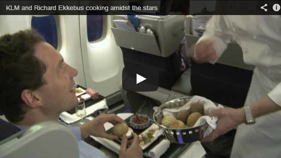 KLM and Richard Ekkebus cooking amidst the stars