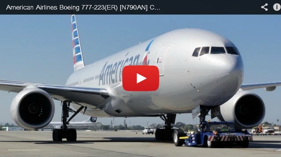 New American Airlines Boeing 777-223ER – Taxi and Take-off