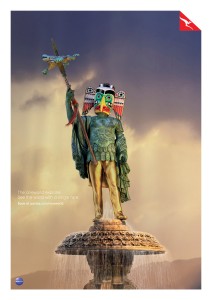 qantas_oneworld_statues_totem_ad_june 2013