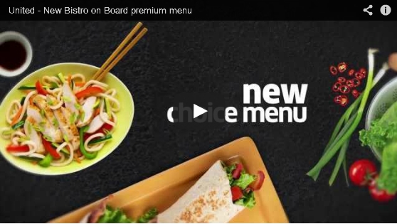 United Airlines – New Bistro on Board Premium Menu