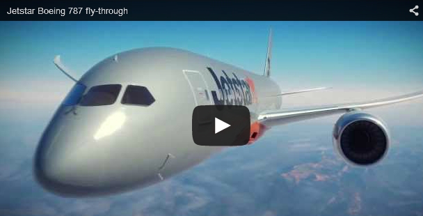 Jetstar Boeing 787 fly-through