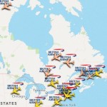 British Airways flights over North America
