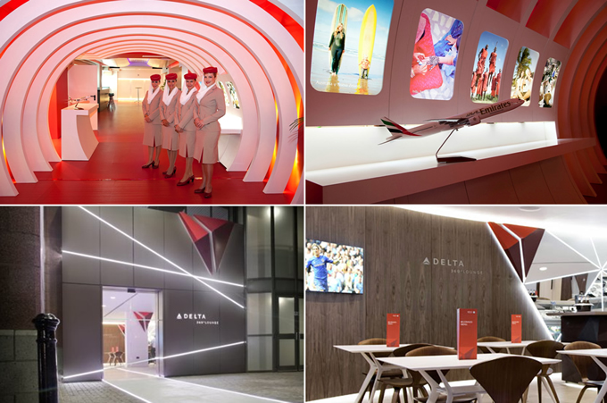 Moving beyond shirt sponsorships, Emirates and Delta open lounges at sports stadiums