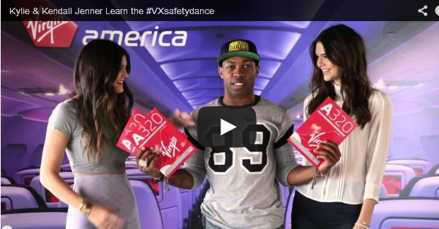 Virgin America – Kylie & Kendall Jenner Learn the #VXsafetydance