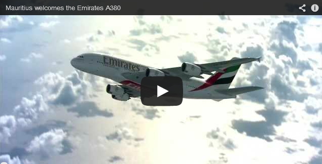 Mauritius welcomes the Emirates A380